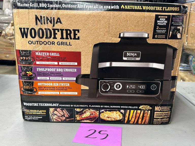 NINJA WOODFIRE OUTDOOR GRILL IN BOX Earl's Auction Company