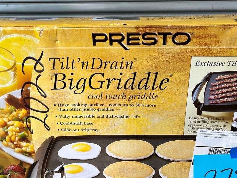 PRESTO BIG GRIDDLE IN BOX Earl's Auction Company