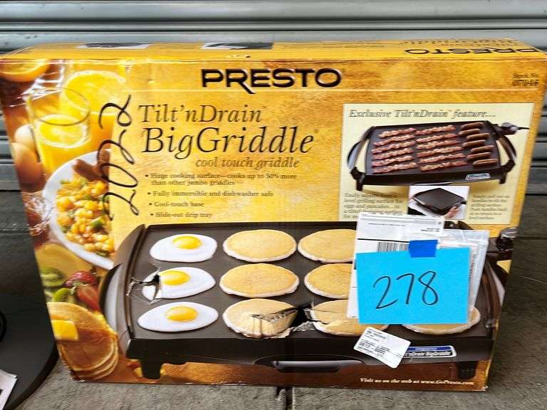 PRESTO BIG GRIDDLE IN BOX Earl's Auction Company