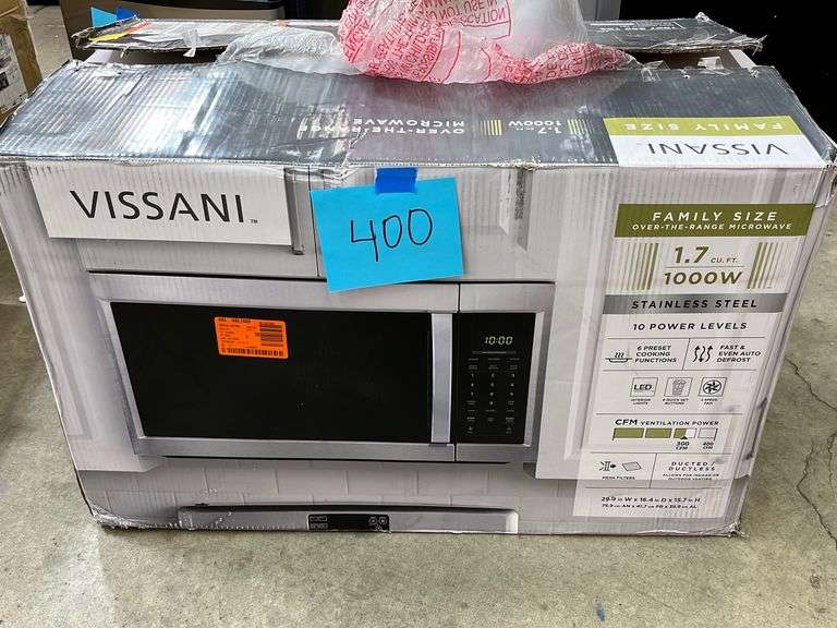 VISSANI 1.7CU FT MICROWAVE OVEN IN BOX Earl