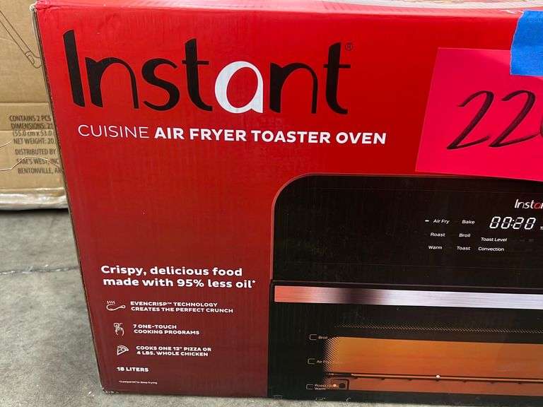 INSTANT AIR FRYER TOASTER OVEN IN BOX Earl's Auction Company