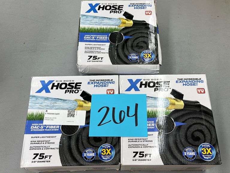 (3) XHOSE EXPANDING HOSES IN BOX Earl's Auction Company