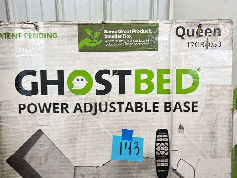 GHOST BED QUEEN SIZE ADJUSTABLE BED BASE IN BOX Earl's Auction Company