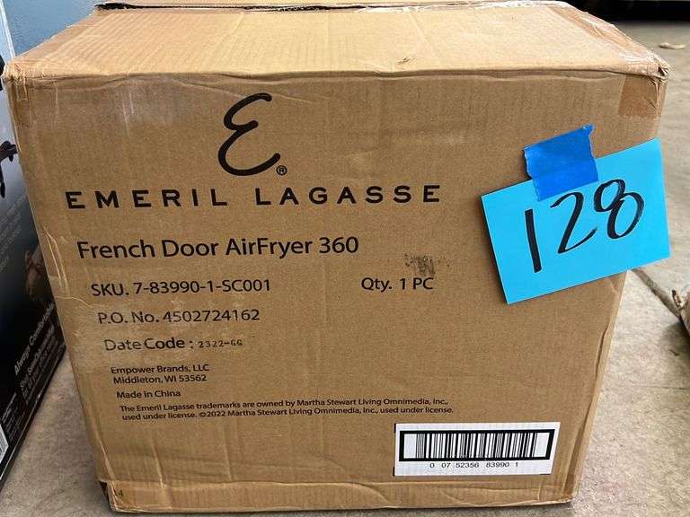 EMERIL LAGASSE FRENCH DOOR AIRFRYER 360 IN BOX Earl's Auction Company