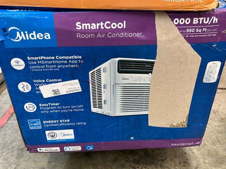 (3) MIDEA AIR CONDITIONERS IN BOXES Earl's Auction Company