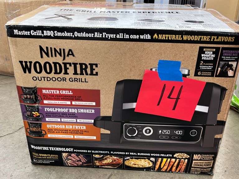 NINJA WOODFIRE OUTDOOR GRILL IN BOX Earl's Auction Company
