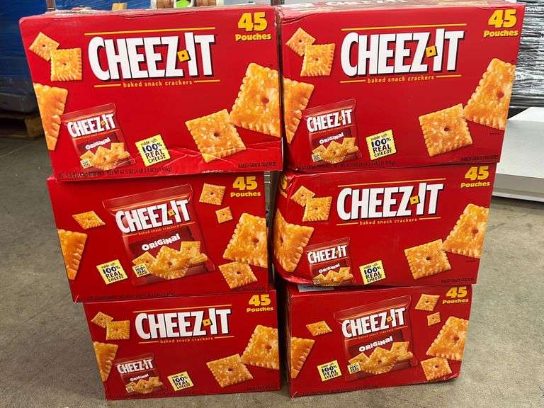 (6) BOXES OF CHEEZ-ITS POUCHES (45 POUCHES PER BOX) - Earl's Auction ...
