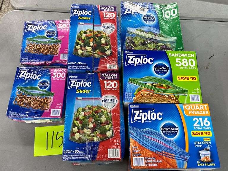 (7) PACKS OF ZIPLOC BAGS ASSORTED SIZES Earl's Auction Company