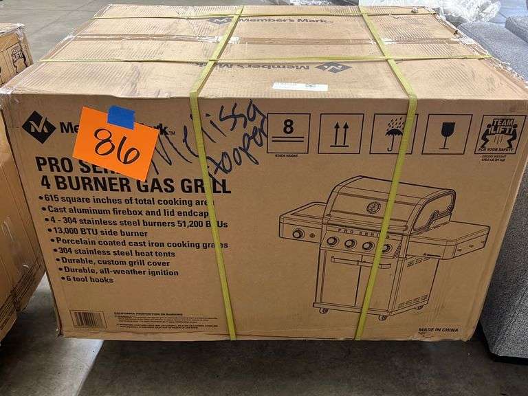 PRO SERIES 4 BURNER GAS GRILL IN BOX Earl
