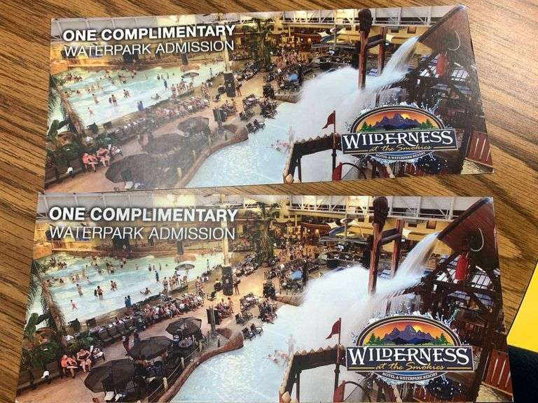 2 WILDERNESS AT THE SMOKIES WATER PARK ADMISSION TICKETS EK