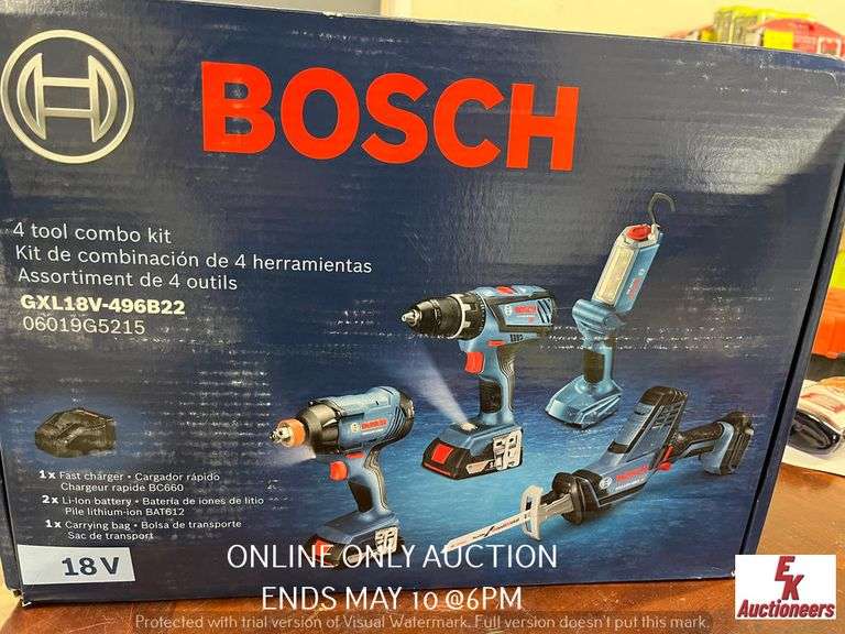 BOSCH DRILL DRIVER 4TOOL COMBO KIT EK Auctioneers LLC