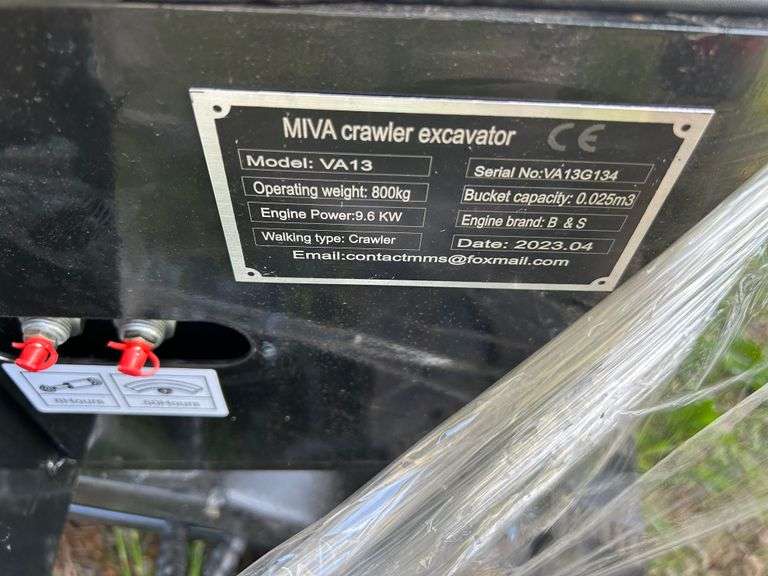 UNUSED MIVA VA13 MINI EXCAVATOR EK Auctioneers LLC