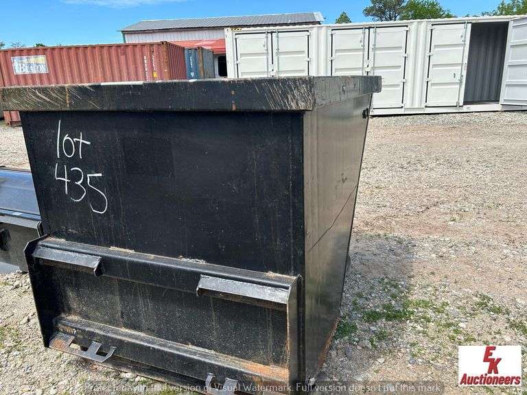 SKID STEER 2.0 CUBIC YARD DUMPSTER EK Auctioneers LLC
