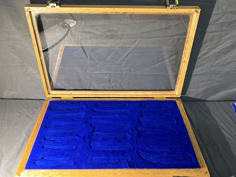 12x18 REAL HARDWOOD PADDED GLASS DISPLAY CASE EK Auctioneers LLC