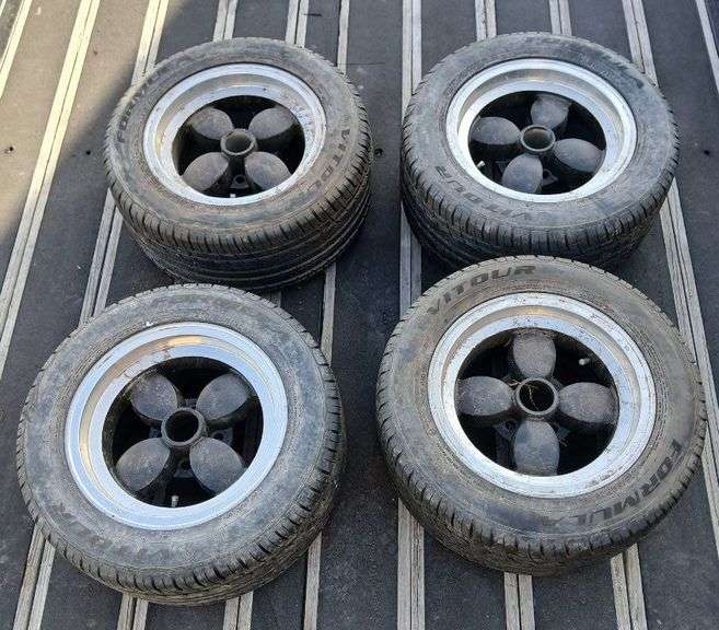 Set Of 4 Cart/UTV Tires & Alloy Rims, 4 Lug, 215/50R13 - ELCO Auctions