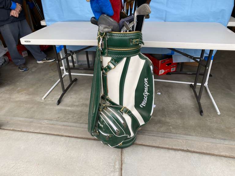 MacGregor Golf Back with Assortment of Wood Clubs, Irons of Various