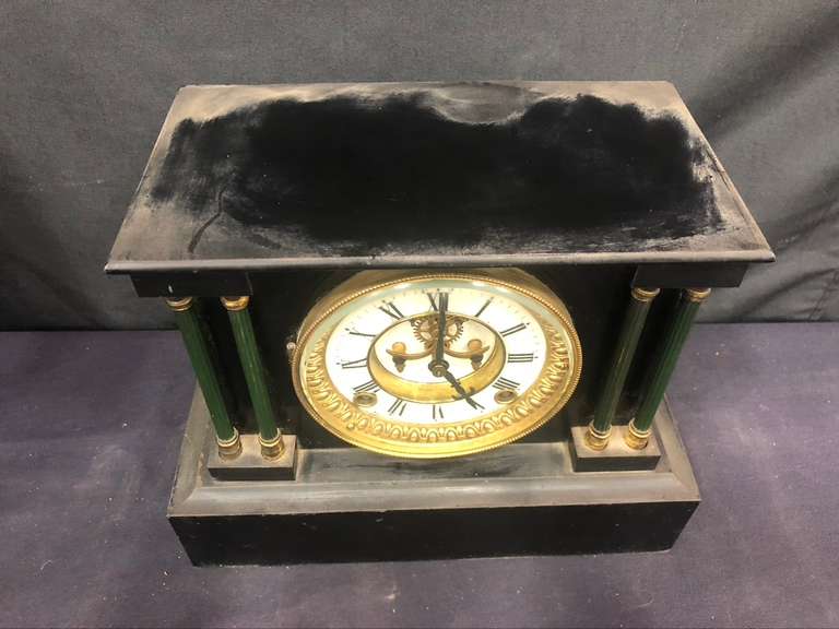 Ansonia Open Escapement Mantel Clock Estate Details
