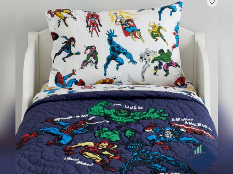 Pottery Barn Marvel Comics Fitted Bed Sheet & Quilt Estate Details
