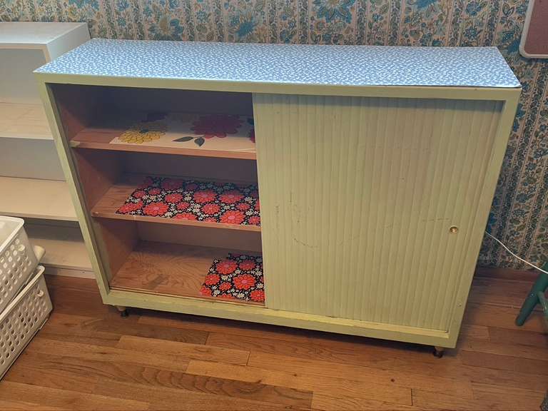 Vintage Sliding Door Shelving Unit Estate Details