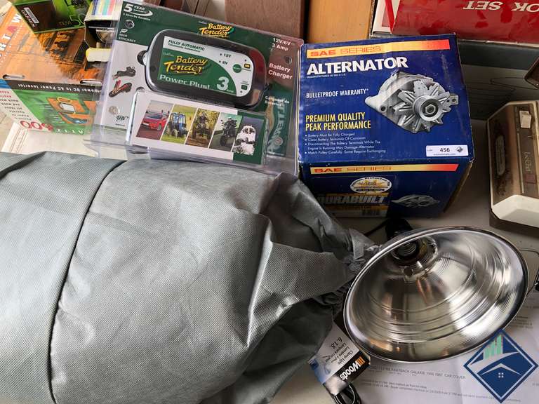 New Ford Galaxie Car Cover, 12V Battery Charger, Nee Clamp