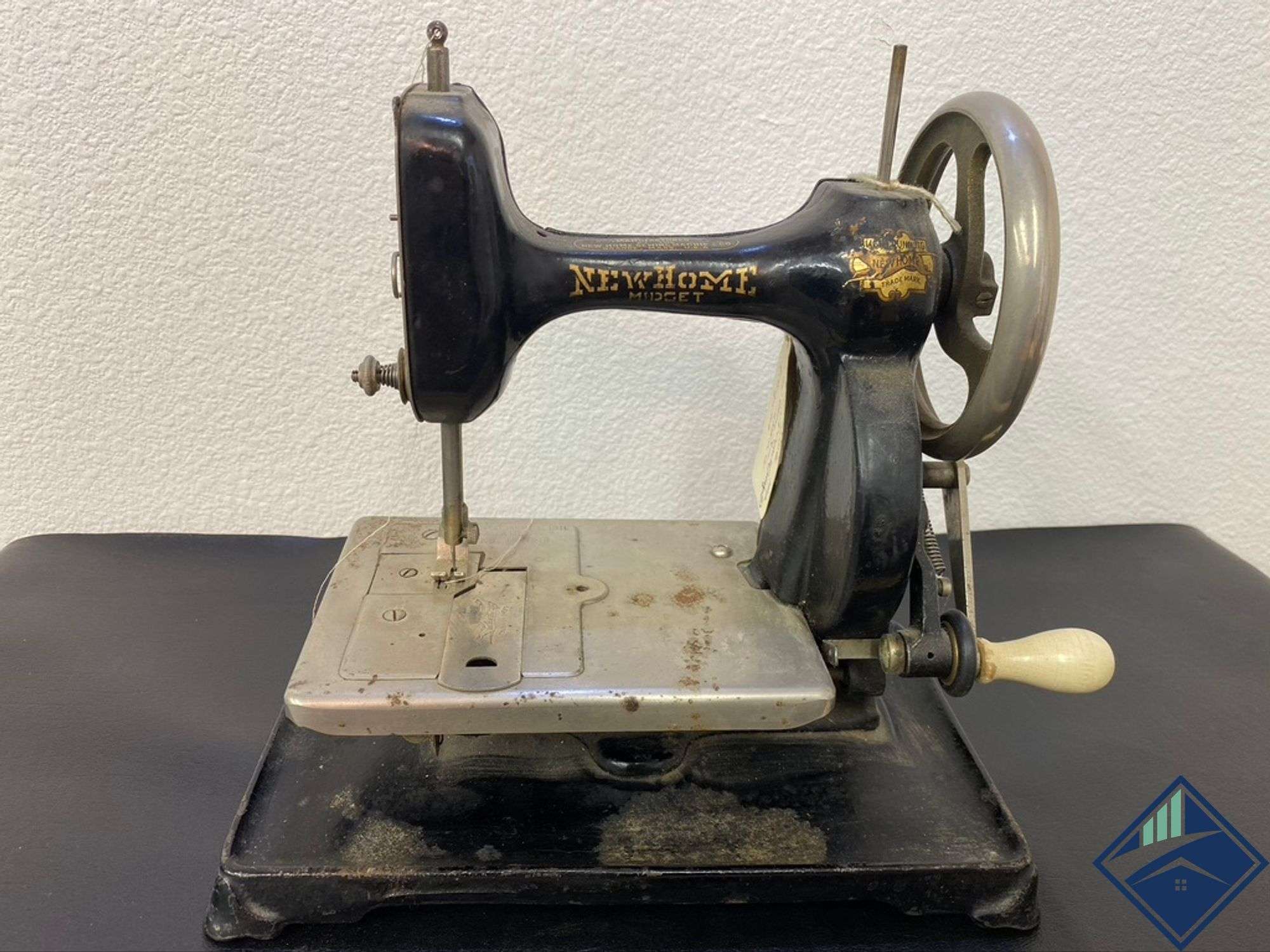 Antique Newhome 1912 Hand Needle Midget Sewing Machine - Estate