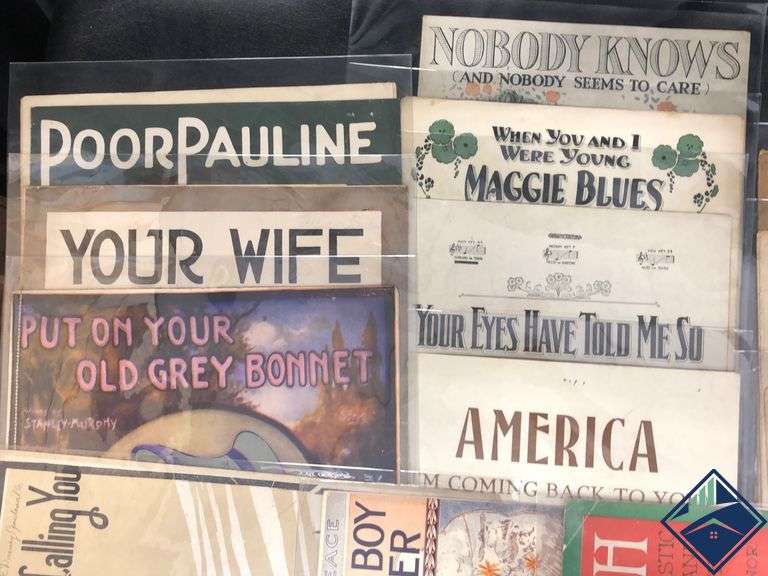 Antique Sheet Music Books Estate Details