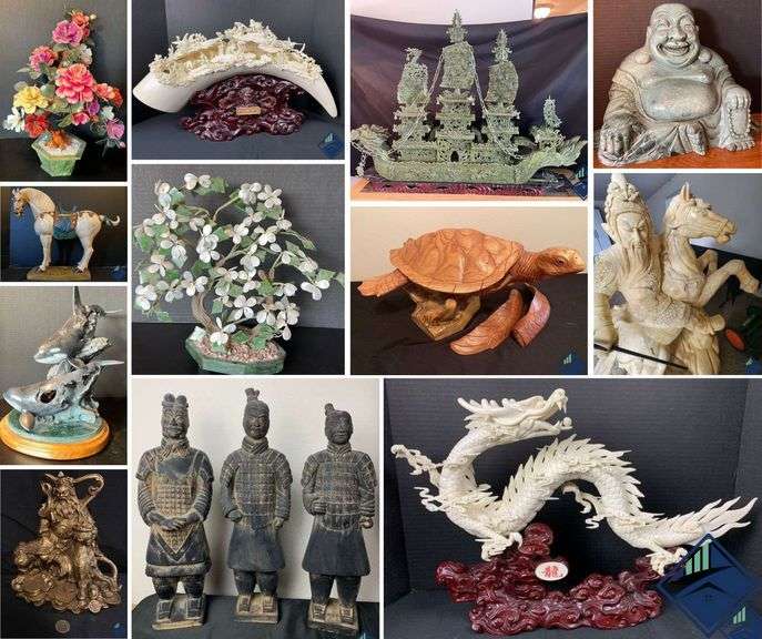 Asian/Chinese Sculptures, Wood Art, & More • McDonald Estate •