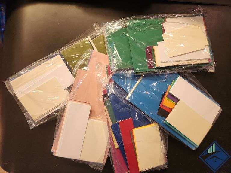 Assortment of Different Size Card Stock in Various Colors Estate Details