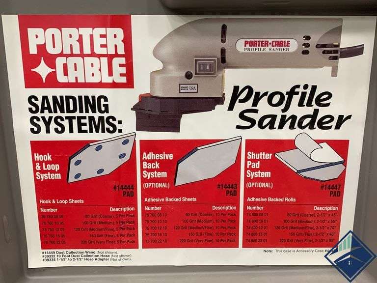 Porter Cable Belt Sander & Profile Sander Estate Details