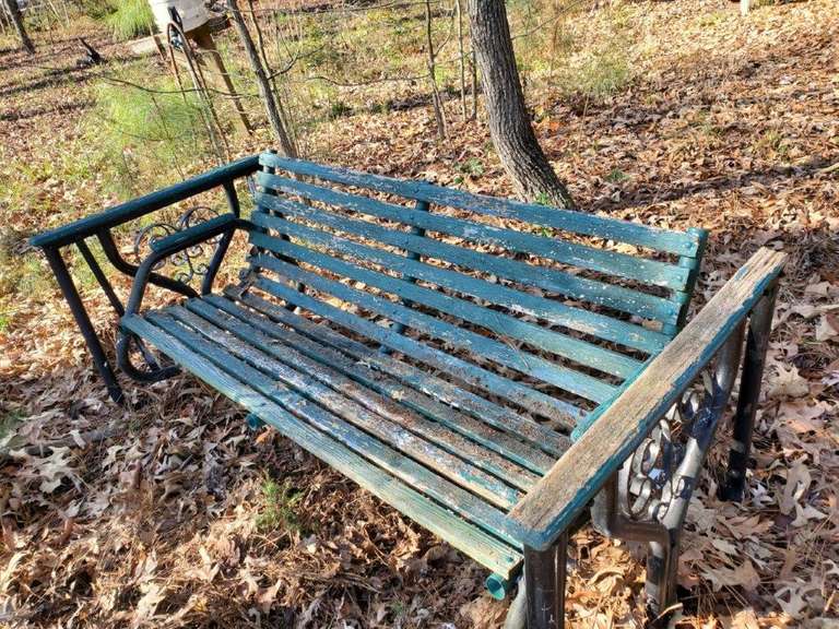 Wood & Iron Bench / Glider Estate Sales RVA