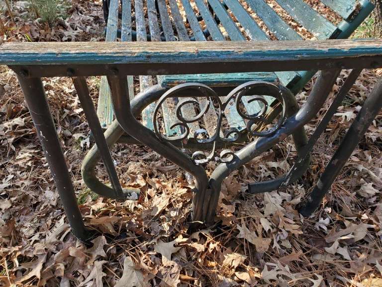 Wood & Iron Bench / Glider Estate Sales RVA