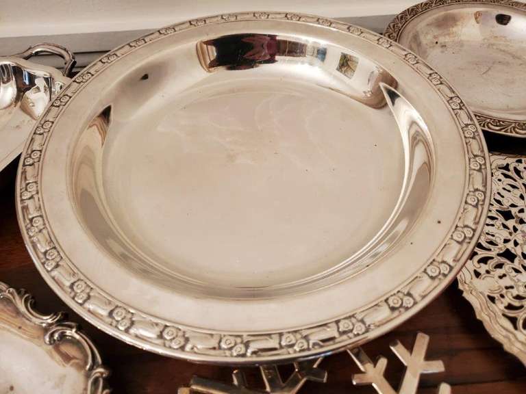 Lot of Silver Plate Serving Pieces Estate Sales RVA