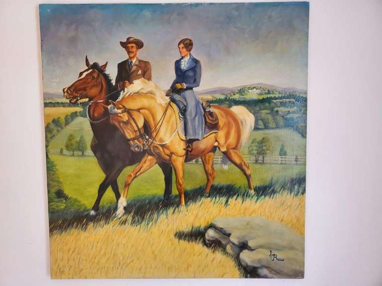 Oil on Canvass Signed Lloyd Ross '75 32" x 34" Estate Sales RVA