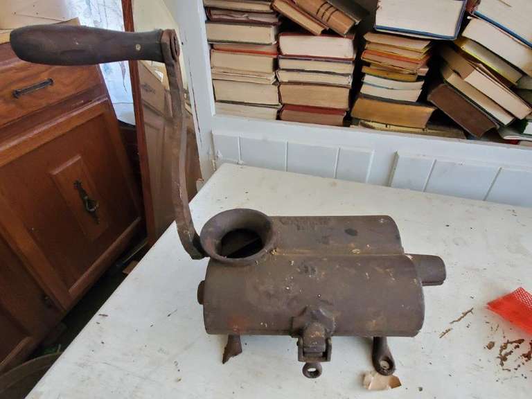 Antique Meat Grinder Patent March 1859 Estate Sales RVA