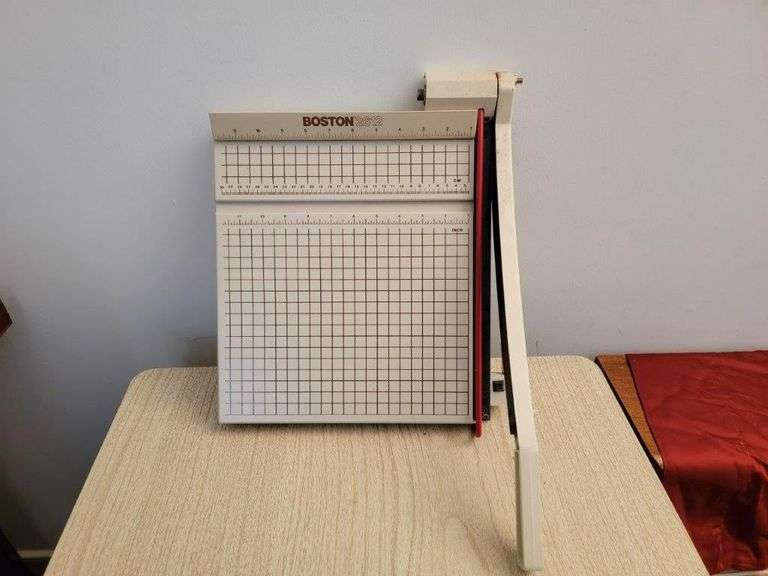 Boston 2612 Paper Cutter 12" Trimmer, Heavy Duty Wood, Metal Guillotine