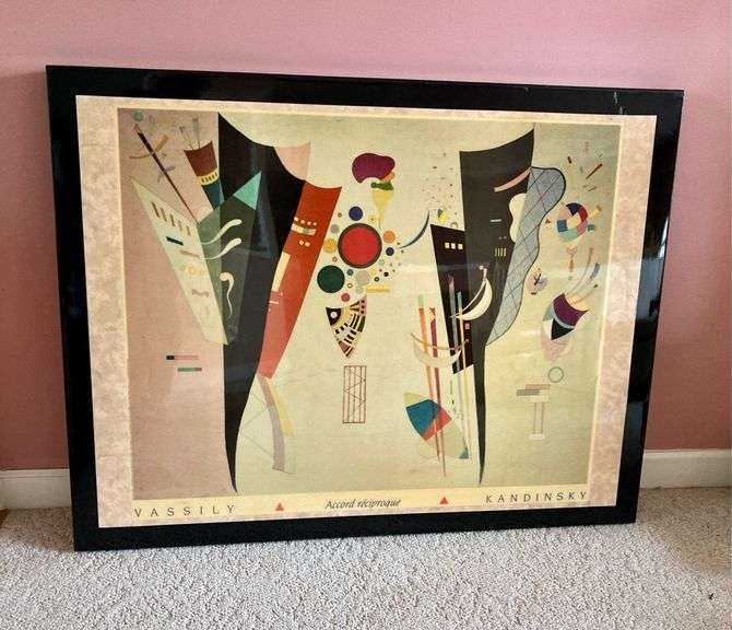 Oversized KANDINSKY Recriprocal Accords Wooden Wall Hanging