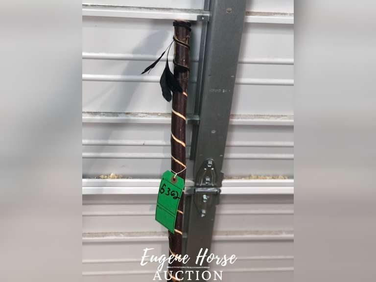 Walking stick with good luck charms Eugene Horse Auction