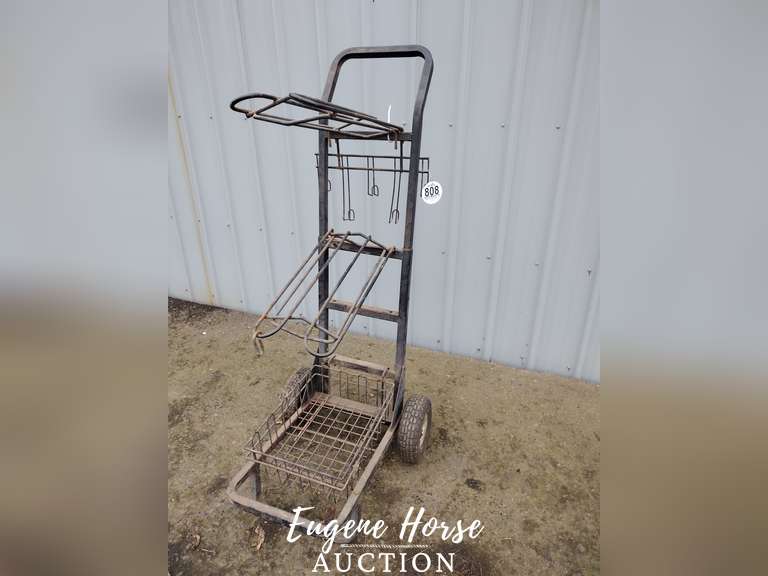 808 Rolling Metal Tack Caddy Eugene Horse Auction