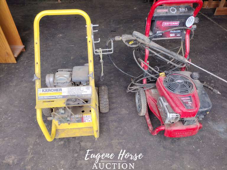 863 Two Pressure Washers Both Need Work Eugene Horse Auction