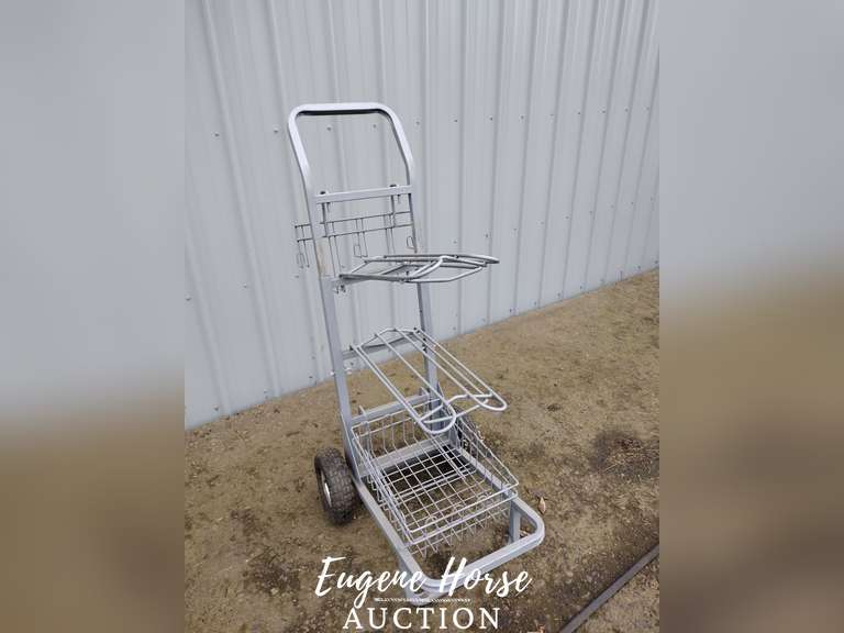 810 Rolling Metal Tack Caddy Eugene Horse Auction