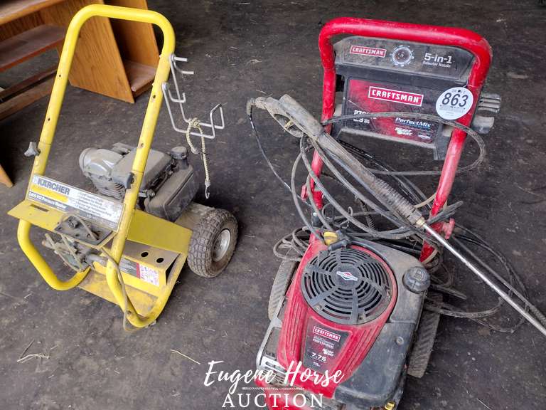 863 Two Pressure Washers Both Need Work Eugene Horse Auction