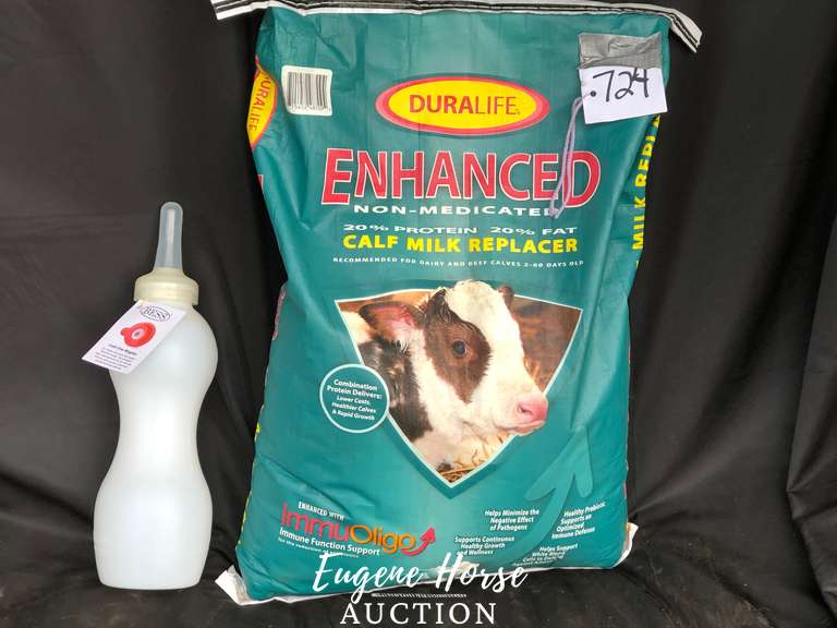 Milk replacer, & bottle Eugene Horse Auction