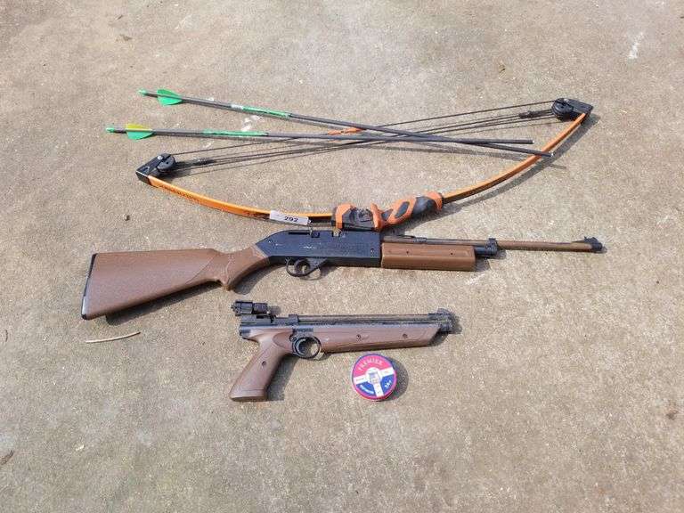 Pellet Guns and Bow w/arrows Auction Services LTD