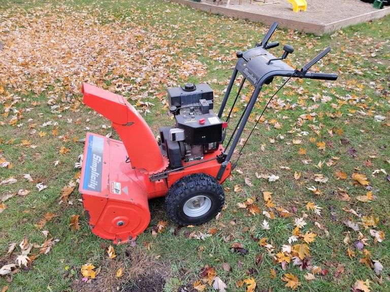 Simplicity model 755e snow blower. Fresh spark plugs and oil change