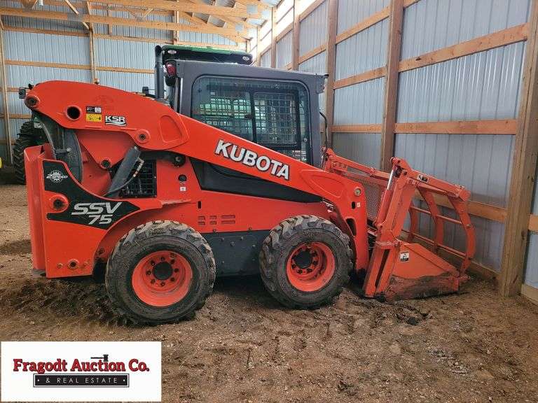 2017 Kubota SSV75 Skidloader 2 Speed, Front Auxillary Hydraulic, New