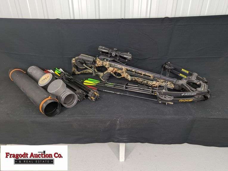 Ghost 360 Crossbow, 3x32 Cross Scope, CarbonLite, Assortment of Bolts Inculding (8
