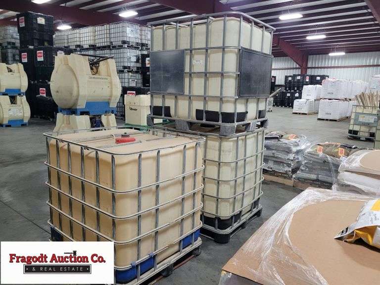 (3) Cage Tanks, 275 Gallon, Buying All One Money Fragodt Auction and