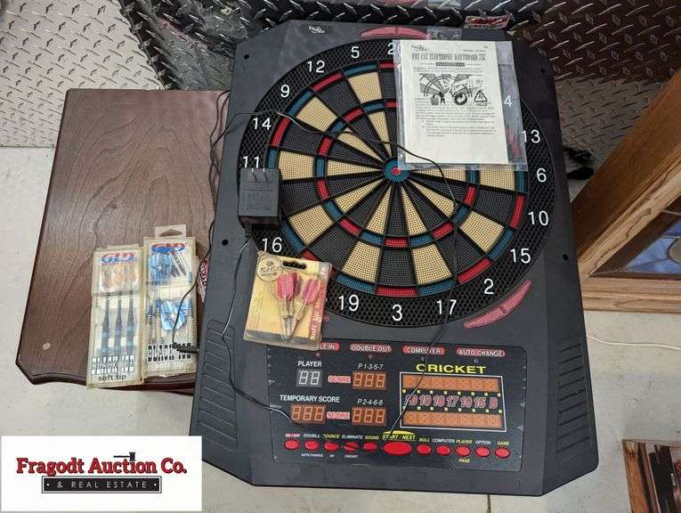 Fat Cat Electric Dart Board with Misc. Darts Fragodt Auction and Real