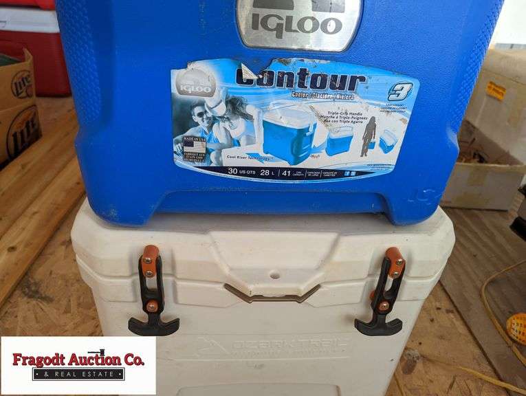 Igloo and Ozark Trail Coolers Fragodt Auction and Real Estate LLC