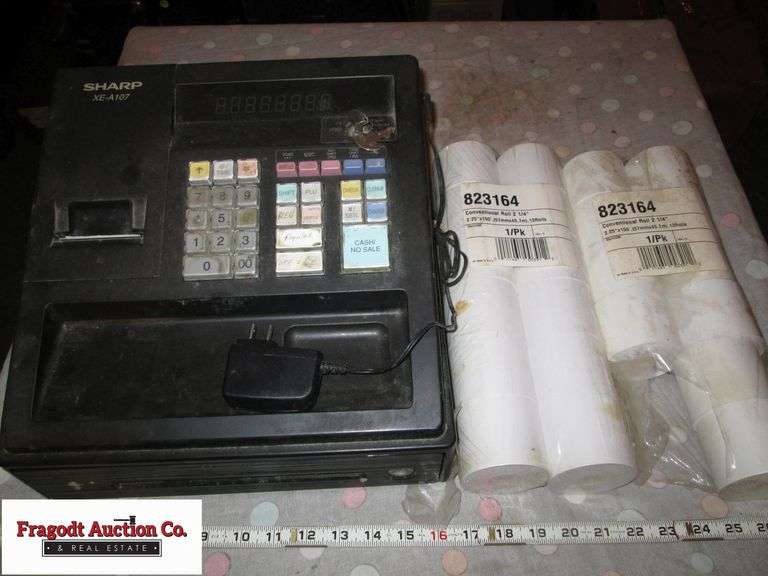 Sharp XEA107 Cash Register with Paper Rolls Fragodt Auction and Real